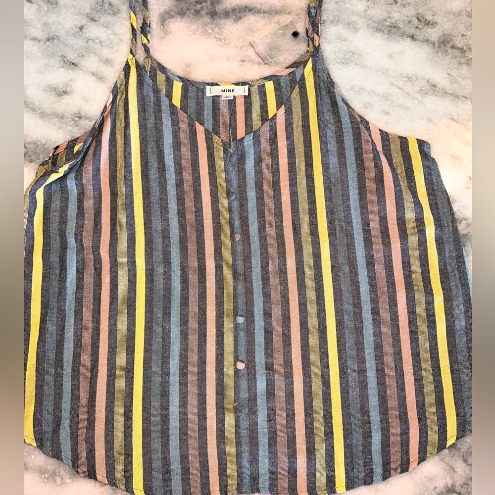 Multi Color Spaghetti Strap Tank Top